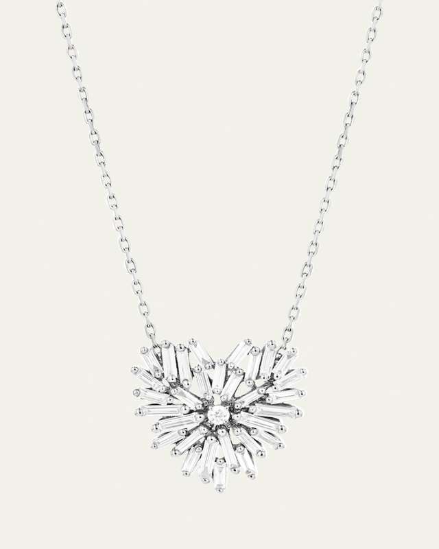 18k Diamond Small Angel Heart Necklace